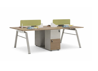 Moderner Büromöbel Bürotisch für 4 Personen Designer Holz Arbeitsbereich