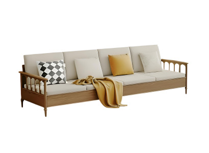 Modernes Sofa 4 Sitzer Elegantes Textil Wohnzimmer Sofa