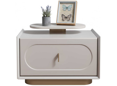 Nachttische Modern Weiß Designer-Nachttische Elegant Holz