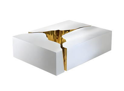 Exklusiver Weißer Couchtisch Designer Sofatisch Edler Kaffeetisch