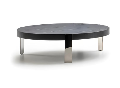 Schicker Runder Schwarzer Couchtisch Exklusiver Sofatisch Möbel