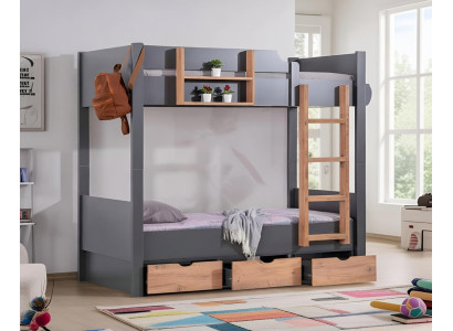Stilvolles Etagenbett für Kinderzimmer mit zusätzlichem Stauraum