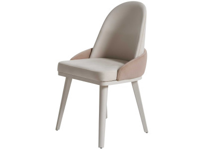 Stuhl Modern Weiß Beige Elegant Designerstuhl Minimalismus Komfort