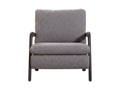 Premium Sessel Metallrahmen Modernes Interieur Graue Weiches Kopfteil