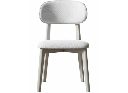Stuhl Modern Weiß Stoff Designerstuhl Minimalismus Komfortabel
