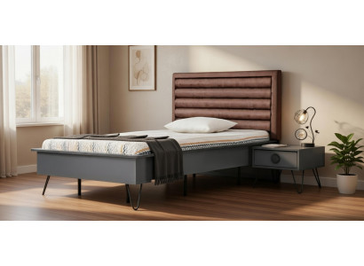 Schlafzimmer Set Bett und Nachttisch in modernem Design