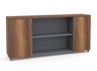 Holz-Sideboard Modernes Design Grau, Braun Minimalistischer Stil
