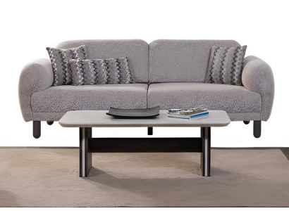 Stilvolles Sofa-Set Moderne Interieur Holzrahmen Minimalistischer Stil
