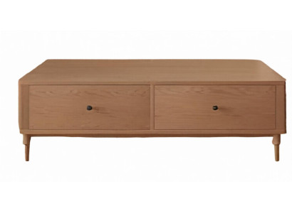 Praktischer Brauner Couchtisch Designer 2x Schubladen Sofatisch