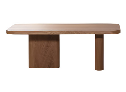Minimalistisch Couchtisch Modernes Interieur Glatte Ecken Braune Farbe