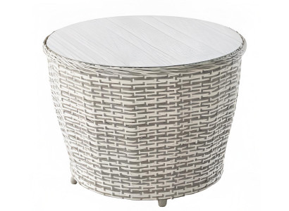 Tisch Beige Farbe Moderner Stil Metallgestell Glasplatte Rund New
