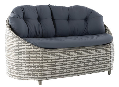 2-Sitzer-Sofa Grau Farbe Moderner Stil Metallrahmen Weicher Sitz Stoff