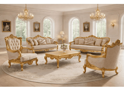 Wohnzimmer Set 3+3+1+1-Sitzer mit Couchtisch für modernen Komfort