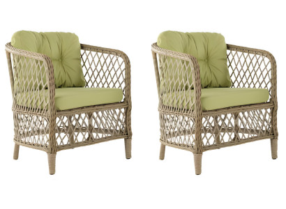 Sessel Farbe Hellgrün Stil Modern Metallrahmen Weicher Sitz Bezug Neu