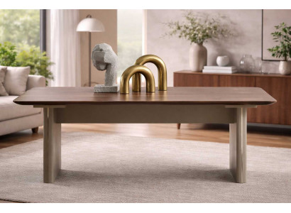 Exklusiver Brauner Couchtisch Robuste Tischplatte Moderne Möbel