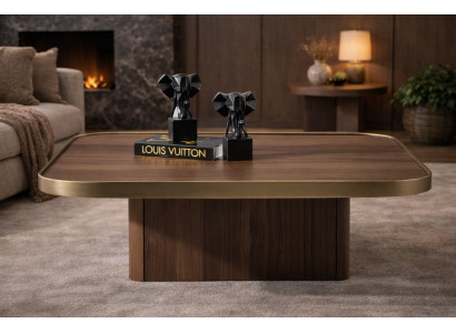 Brauner Robuster Couchtisch Exklusive Wohnzimmer Sofatisch Tische