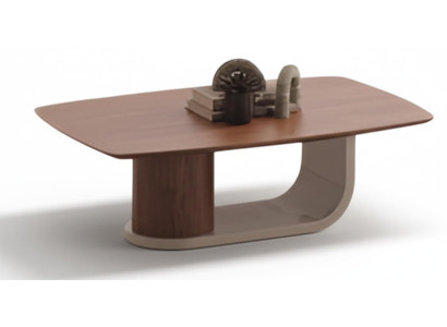 Moderner Esstisch Japandi Stil Holz Braun Beige Design