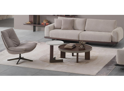 Wohnzimmer Set: Sofa 3-Sitzer,Sessel,Couchtisch & Beistelltisch Modern