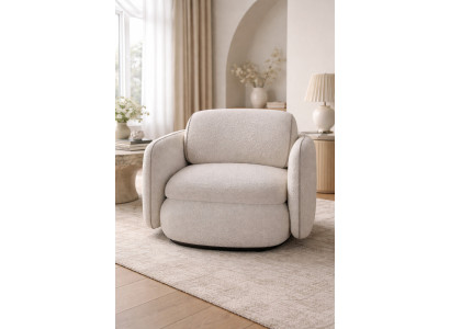 Weißer Wohnzimmer Sessel Stoffsessel Designer Relaxsessel Möbel