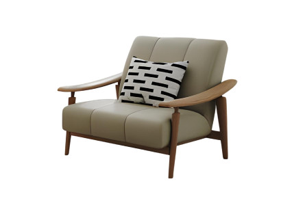 Designer Sessel Modern Beige Komfortabler Stoff Wohnzimmer Sessel
