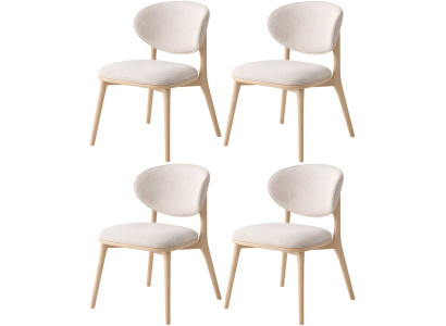 Stuhl Stil modern Farbe beige hell Holz neu Wohnzimmer Kochzimmer