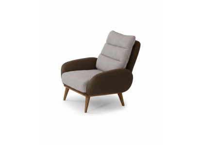 Bergère Modern Grau Designer-Bergère Komfortabel Stoff Minimalismus