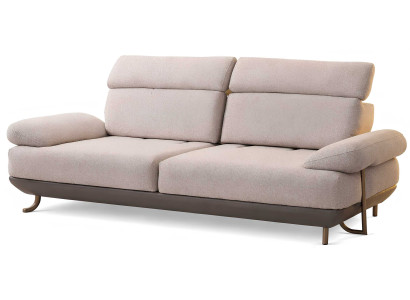 3 Sitzer Sofa Stil modern Farbe grau neu Wohnzimmer Stoff bequem weich