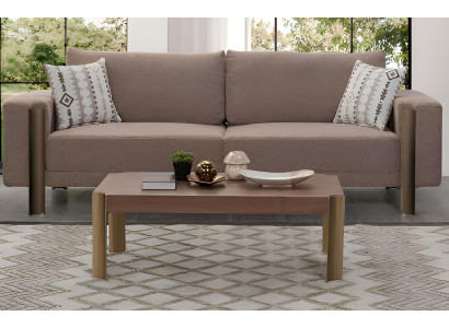 Stilvolles Sofa-Set  Minimalistischer Stil Braune Modernes Interieur
