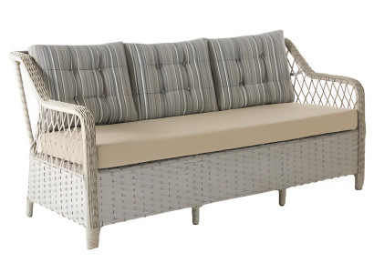 3-Sitzer-Sofa Beige Grau Farbe Moderner Stil Textil Metallrahmen Neu
