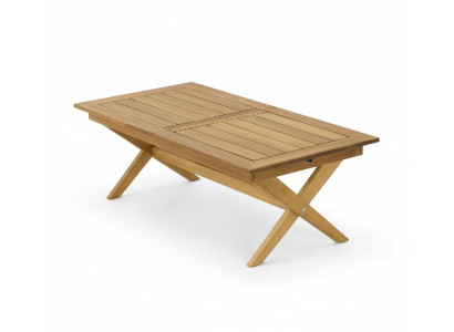 Garten-Ausziehtisch Moderner Stil Braun Holz Couchtisch Bequem Stabil