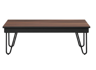 Stilvoller Couchtisch Modernes Interieur Haarnadelbeine Holzrahmen