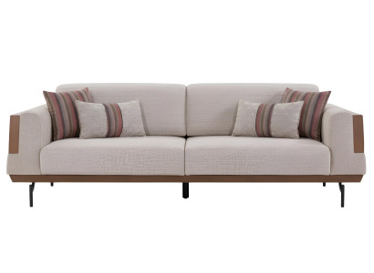 3-Sitzer-Sofa Minimalistischer Stil Modernes Interieur Holzrahmen