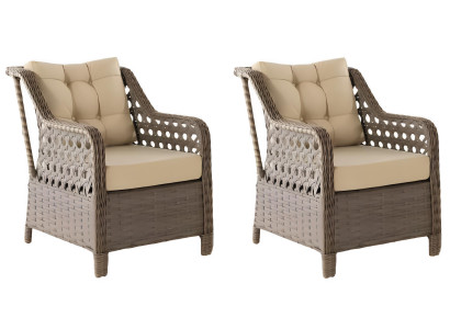 Sessel Moderner Stil Beige Braun Farbe Weicher Sessel Metallrahmen Neu