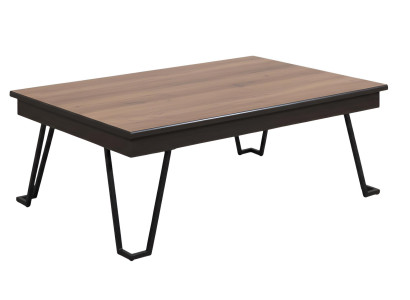 Premium-Couchtisch Holzrahmen Braune Farbe Glatte Ecken Hohe Beine