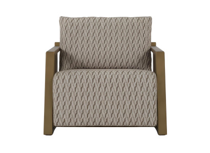 Brauner Sessel Minimalistischer Stil Chevron-Muster Modernes Design