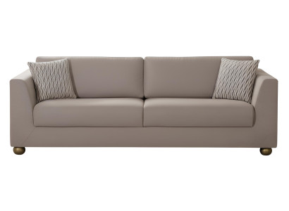 Neu 3-Sitzer-Sofa Modernes Interieur Hellbraune Holzrahmen Glatte Ecken