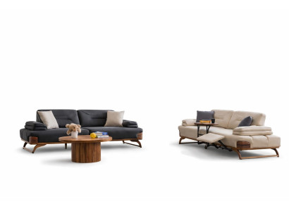 Wohnzimmer Set Modern Mehrfarbig Designer-Couch Komfortabel Stoff