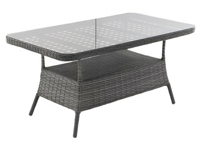 Tisch Grau Farbe Moderner Stil Metallgestell Glasplatte Rechteckig