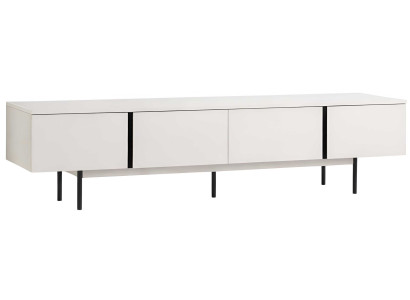 TV-Schrank Stil modern Farbe weiß schwarz Wohnzimmer neu Holz quadratisch