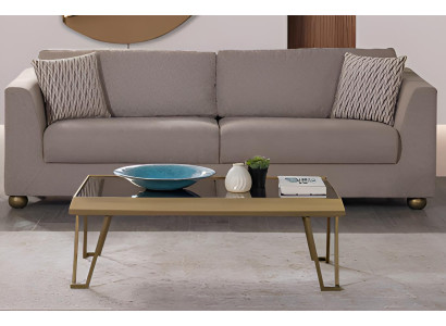 Minimalistisches  Sofa-Set Holzrahmen Modernes Design Beige Farbe