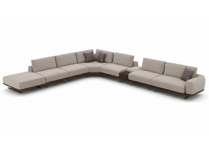Design Ecksofa L-Form Beige – Modernes Sofa mit Massivholz-Gestell.