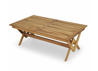 Ausziehbarer Gartentisch Moderner Stil Braun Holz Langlebig Stabil