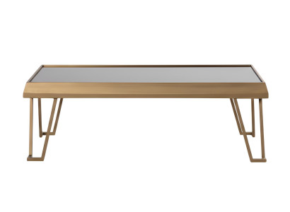 Goldener Couchtisch Holzrahmen Modernes Design Minimalistischer Stil