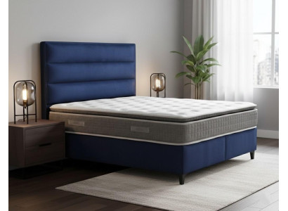 Stilvolles Bett mit Holzrahmen für modernes Schlafzimmer