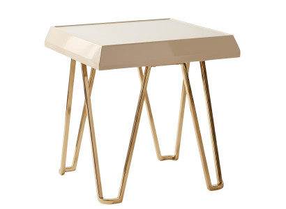 Beistelltisch Modernes Interieur Holzrahmen Minimalistisch Graue Farbe