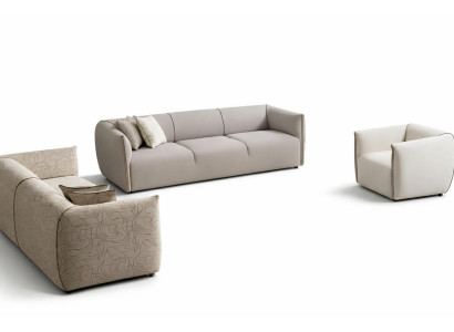 Wohnzimmer Set Modern Mehrfarbig Designer-Sofa Komfortabel Stoff