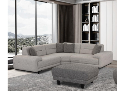 U-förmiges Sofa und Hocker für modernes Wohnen im eleganten Design