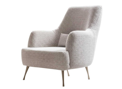 Sessel Stil modern Farbe beige weich bequem neu Wohnzimmer Stoff Holz