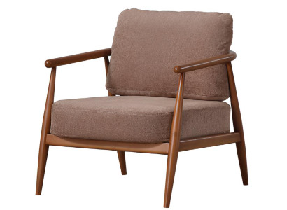 Sessel Modern Braun Designer-Sessel Komfortabel Stoff Minimalismus