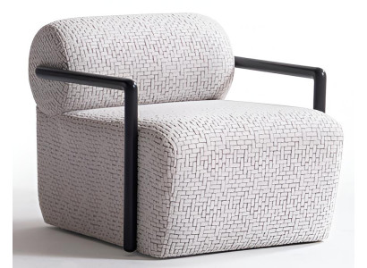 Sessel Modern Weiß Designer-Sessel Komfortabel Stoff Minimalismus